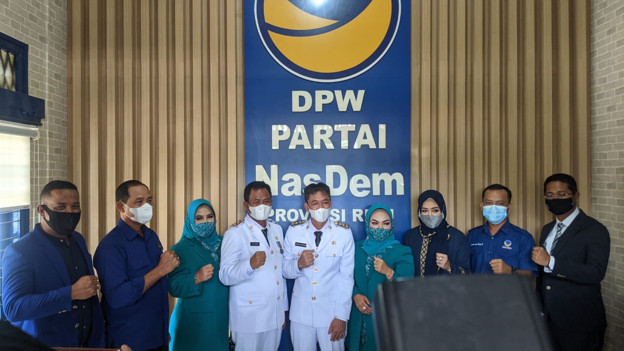 Usai Dilantik jadi Bupati Rohil, Afrizal dan Sulaiman Datangi DPW NasDem Riau