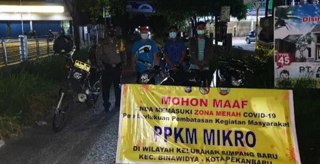 Pemko Pekanbaru Berlakukan PPKM Berbasis Mikro, Sebagian Jalan Ditutup