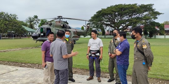 2 Teroris Tewas di Lembah Tokasa Dievakuasi Pakai Heli Super Puma