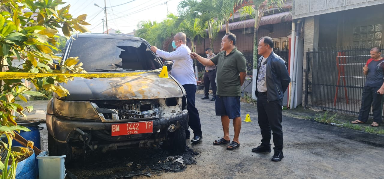 Kronologis Pembakaran Mobil Dinas KP Lapas Pekanbaru