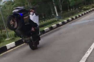 Viral Atraksi Standing Motor Berujung Kecelakaan di Siak