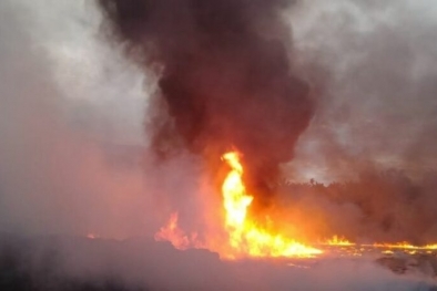 Tumpukan Tankos Seluas 1,5 Hektar Terbakar