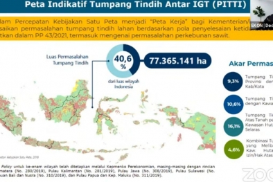 77,3 Juta Hektare Lahan di Indonesia Masih Tumpang Tindih