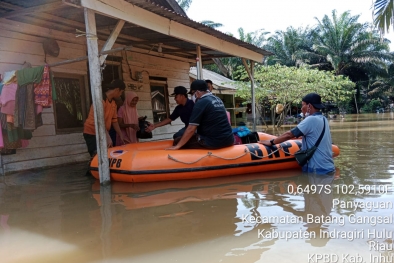 Siaga Banjir, KPBD Inhu Terjunkan Personel