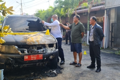 Kronologis Pembakaran Mobil Dinas KP Lapas Pekanbaru