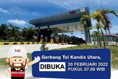 Hore...!!! Pintu Tol Kandis Utara Mulai Dibuka