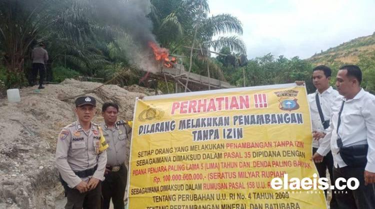 Polisi Tertibkan PETI di Kebun Sawit, Ini Hasilnya