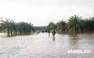 Karyawan Korporasi Ini Arungi Air Banjir untuk Capai Tempat Kerja