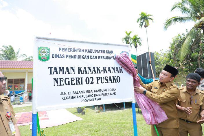 Pemkab Siak Jadikan TK Swasta ke Negeri di Pusako