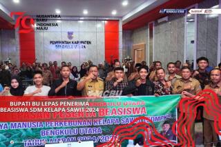 Lepas 61 Penerima Beasiswa Sawit 2024, ini Pesan Bupati Bengkulu Utara