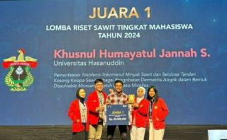 Juara 1 Lomba Riset Sawit, Mahasiswa Unhas Tunjukkan Kelasnya di Level Nasional