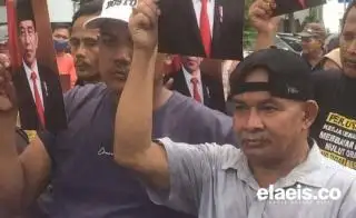 Puluhan Petani Kampar Jahit Mulut, Tuntut Pelepasan Lahan dari Kawasan Hutan