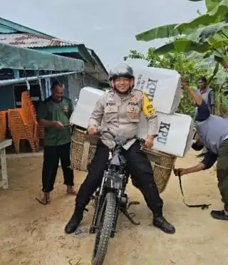Motor untuk Langsir Sawit Jadi Andalan Angkut Kotak dan Surat Suara Hasil Pemilu
