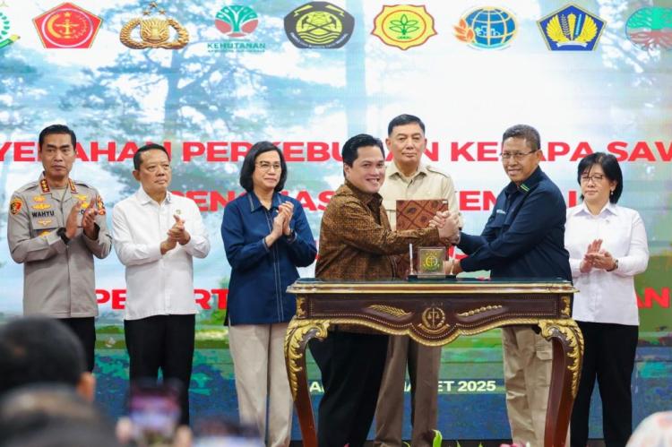 438 Ribu Ha Lahan Sawit Ratusan PBS Sitaan Satgas PKH Diserahkan ke PT Agrinas