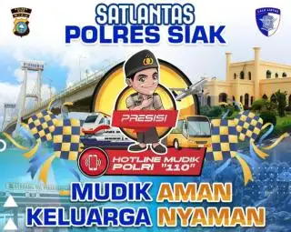 Kenalkan Hotline Mudik Polri 110, Polres Siak: Mudik Aman, Keluarga Nyaman