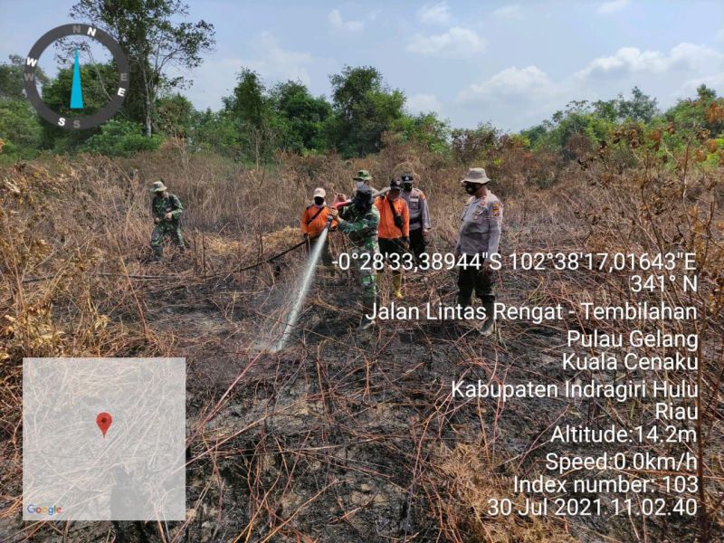 5 Sebaran Karhutla di Inhu Teratasi